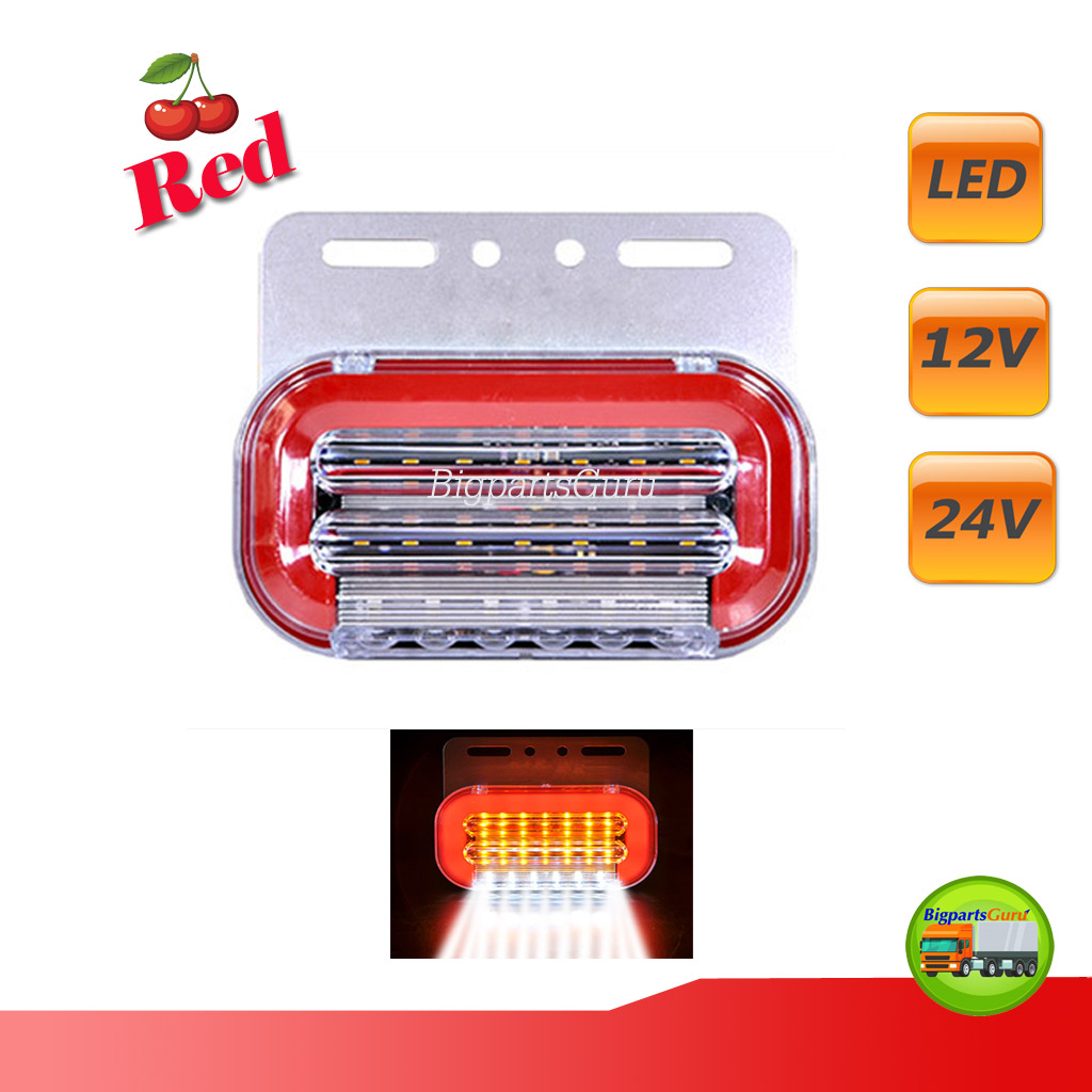 ไฟราวข้าง LED สีแดง ไฟวิ่ง 12V ไฟราวข้าง 24V LED เลือก ไฟ 12V หรือ 24V