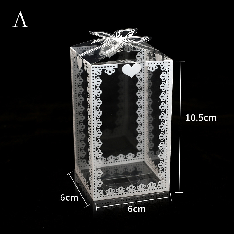 10 Cái Hộp Nhựa PVC Trong Suốt Đám Cưới/Giáng Sinh Màu Xanh Dương, Sự Kiện Đóng Gói Kẹo Sô Cô La