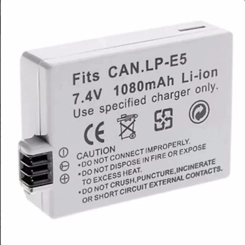 แบตแคนนอน รหัสแบต LPE5 LPE5 แบตเตอรี่กล้อง Replacement Battery for