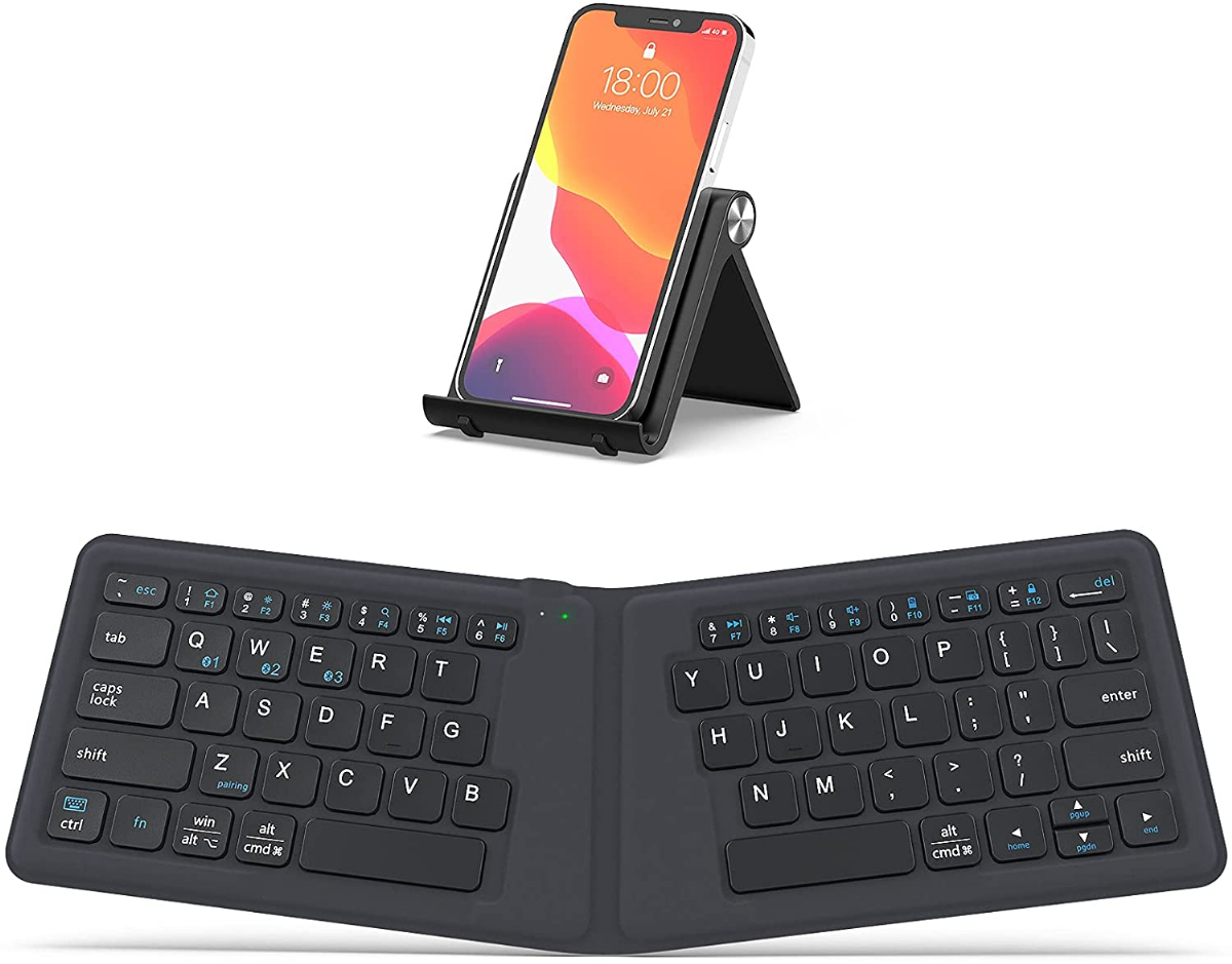 Foldable Bluetooth Keyboard, iClever BK06 Portable Wireless Keyboard