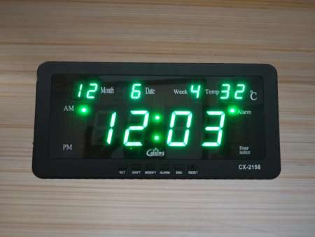 Caixing นาฬิกาดิจิตอลตั้งโต๊ะติดผนังใช้ไฟบ้าน + รถยนต์รุ่น CX-2158 ตัวเลขสีเขียว Caixing นาฬิกาดิจิตอลตั้งโต๊ะติดผนังใช้ไฟบ้าน + รถยนต์รุ่น CX-2158 ตัวเลขสีเขียว