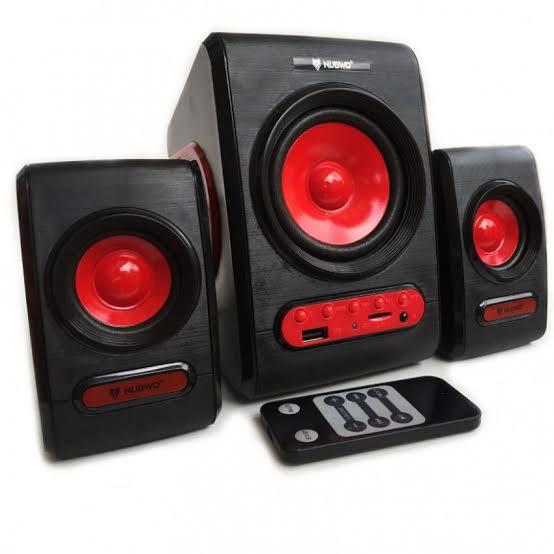 (2.1) Speaker NUBWO Bluetooth NS-50 สีแดง 3 ชิ้น  ไม่มีรีโมท