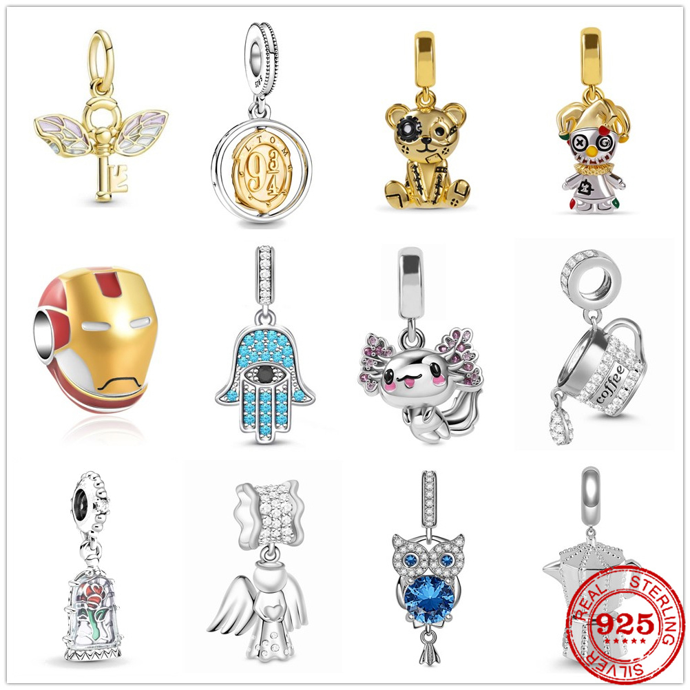 Hapour 925 Sterling Silver Charms Suitable For Charm Bracelets Pendant Bead, Bracelet & Necklace Jewelry Charms For Women Mother, Cubic Zirconia