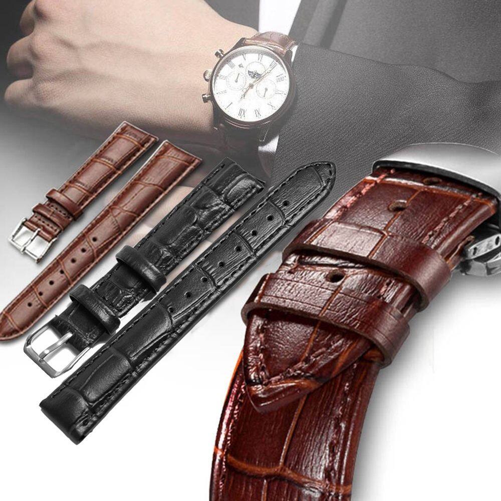 WENYOU 16mm 20mm 22mm Fashion Vintage Genuine Leather Steel Buckle Sports Belt Watch Band Strap Wrist Watchband Sweatband