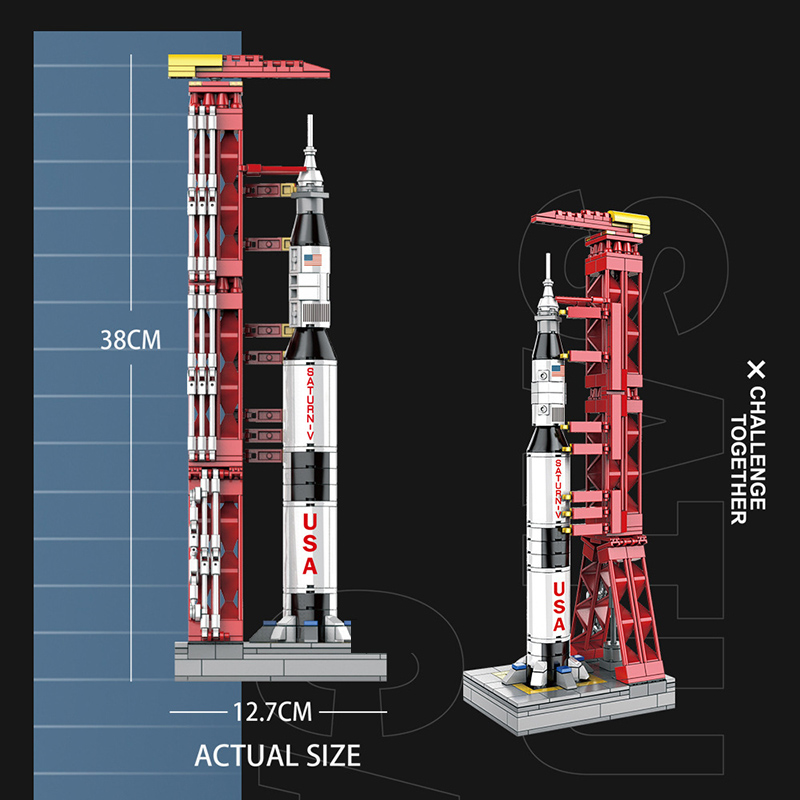 Technical Series Apollo 11 Saturn V Space Rocket Model Building Blocks ...