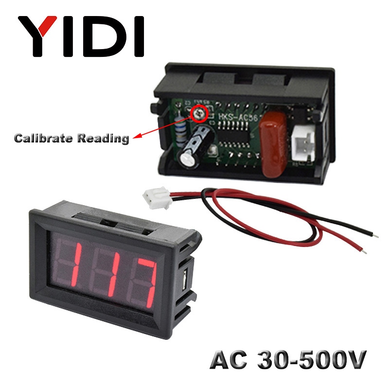 AC 30 500V AC 0 600V 0.56'' Digital Voltmeter calibrate reading DC 3.5 ...