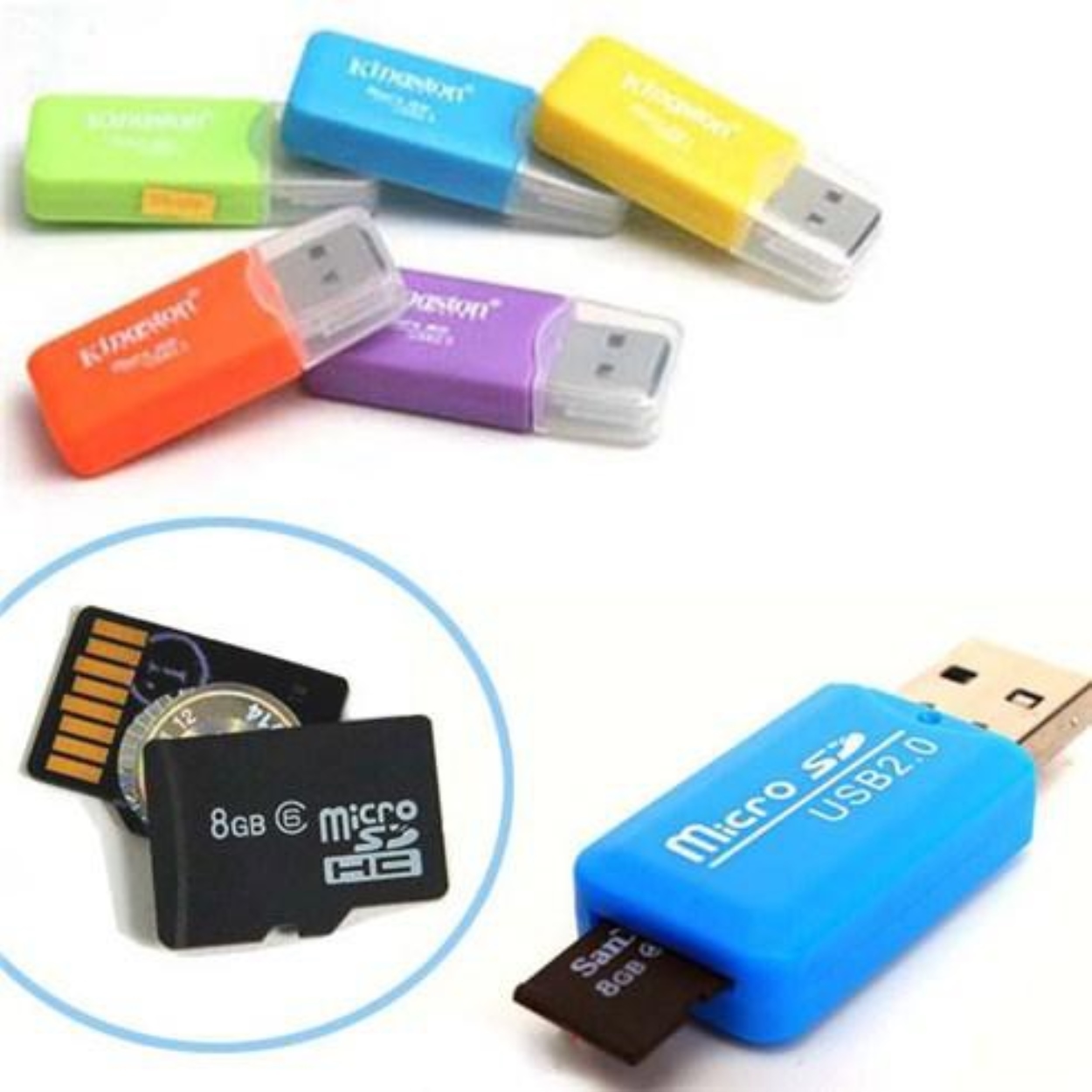 นำเข้า การ์ด♕卐 mshhpewaphc HOT SALE ถูกสุด Portable USB20 Multifunction เมโมรี่ High Speed Integrated Card Reader
