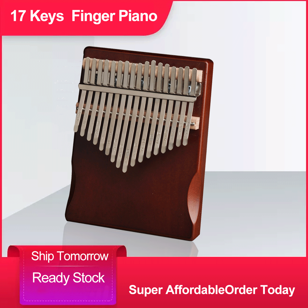 【welcomehome】17 Keys Kalimba ไม้สนเครื่องดนตรีนิ้วหัวแม่มือเปียโนสำหรับการเริ่มต้น 180x130x50mm