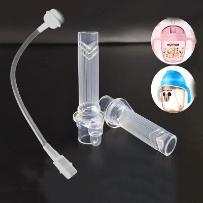 2 Set Baby Bottle Straw Cup Straw Accessories Replacement Wide Mouth Caliber Silicone Feeding Accessories