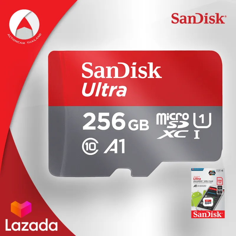 ภาพสินค้าSandisk Ultra microSDXC Card Class10 A1 Speed 120MB/s 256GB (SDSQUA4-256G-GN6MN) เมมโมรี่ ไมโครเอสดีการ์ด แซนดิส โดย ซินเน็ค สำหรับ แท็บเล็ต โทรศัพท์ มือถือ ประกัน Synnex 10ปี จากร้าน Actioncam Thailand บน Lazada ภาพที่ 3