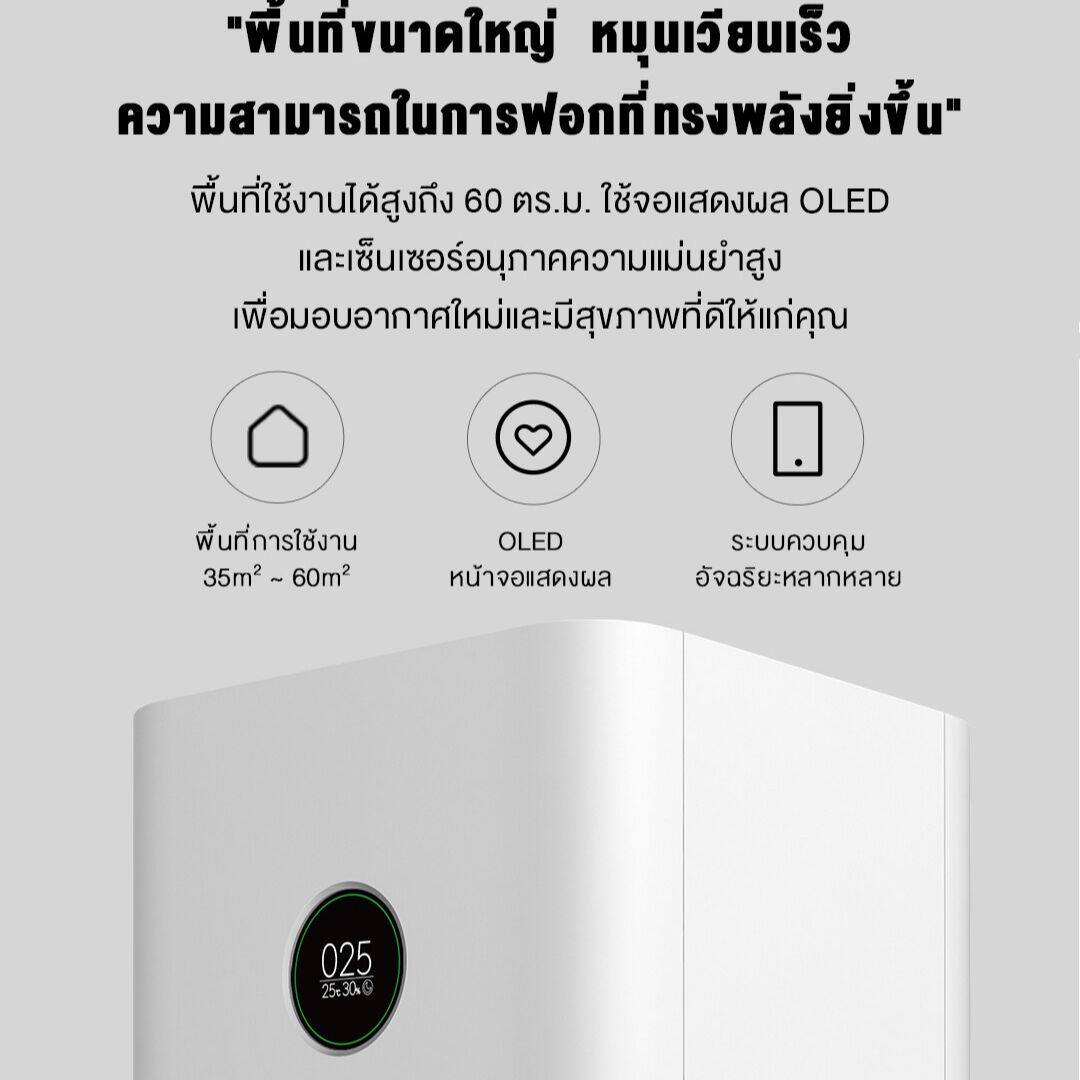 [ พร้อมส่ง ] Xiaomi Mi Air Purifier Pro เครื่องฟอกอากาศ เครื่องฟอกอาศ เครื่องกรองอากาศ มีคู่มือภาษาไทย กรองฝุ่น PM2.5 พื้นที่ 35-60 ตร.ม.