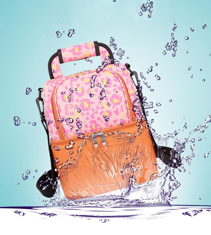 กระเป๋าเก็บอุณหภูมิทรงสูง 2 ชั้น V-Coool [แถมฟรี!น้ำแข็งเทียม+กระเป๋าใส]