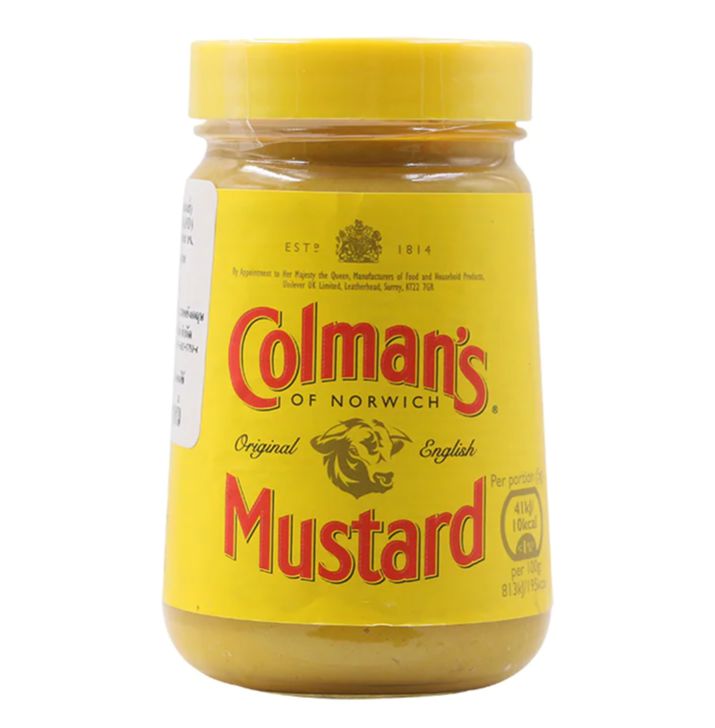 Colmans Original English Mustard โคลแมนส์ ออริจินัล อิงลิช มัสตาร์ด (UK Imported) 170g. (BBF. AUG 2021)
