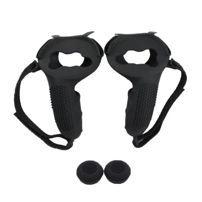 1pair Easy Install Handheld Non Slip Shockproof Gaming Accessories Dustproof Anti Throw Protective With Knuckle Strap Silicone Touch Controller Grip Cover For Oculus Quest 2
