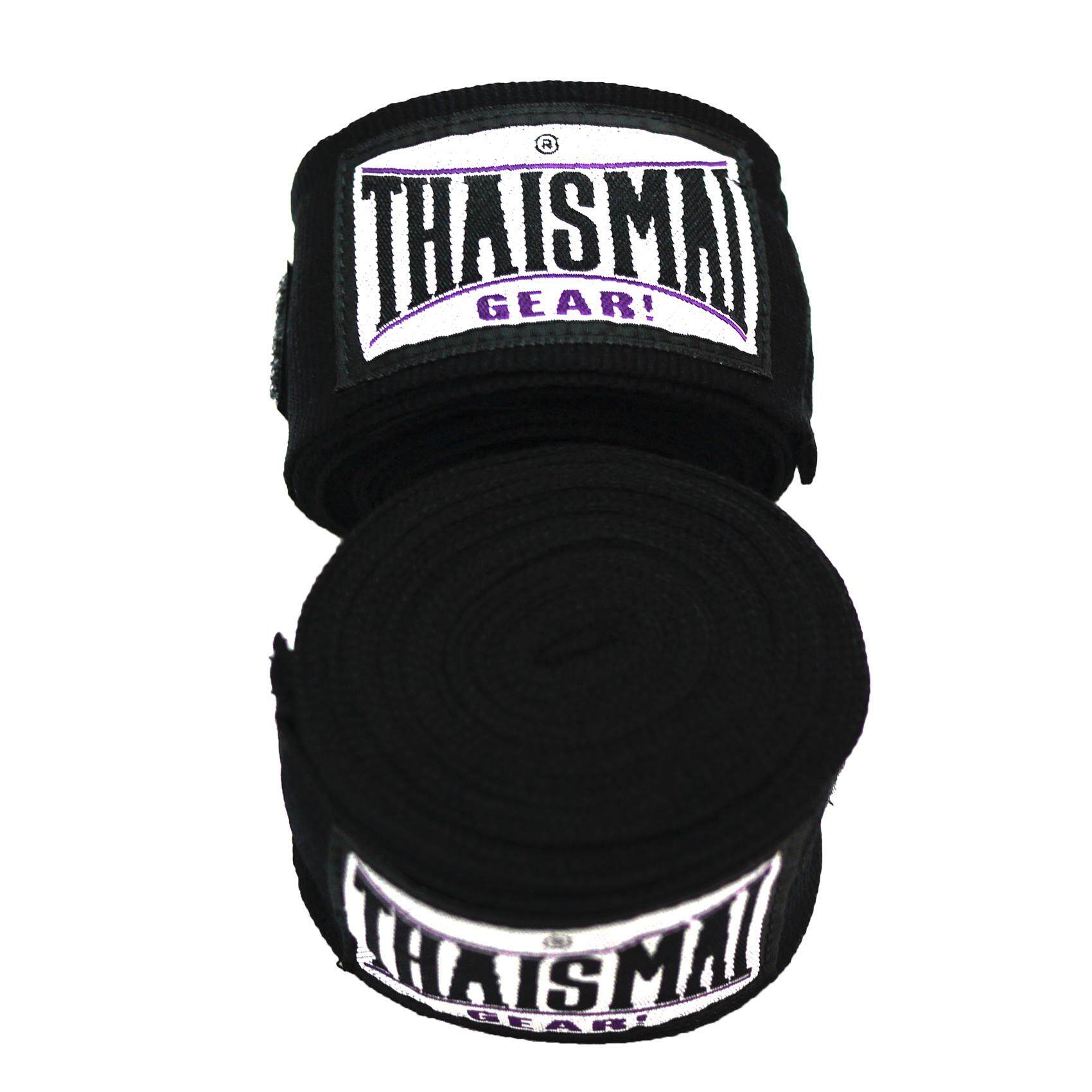 THAISMAI ผ้าพันมือซ้อมมวย Hand Wraps  HW-7003 4.5 M.Long (Black)