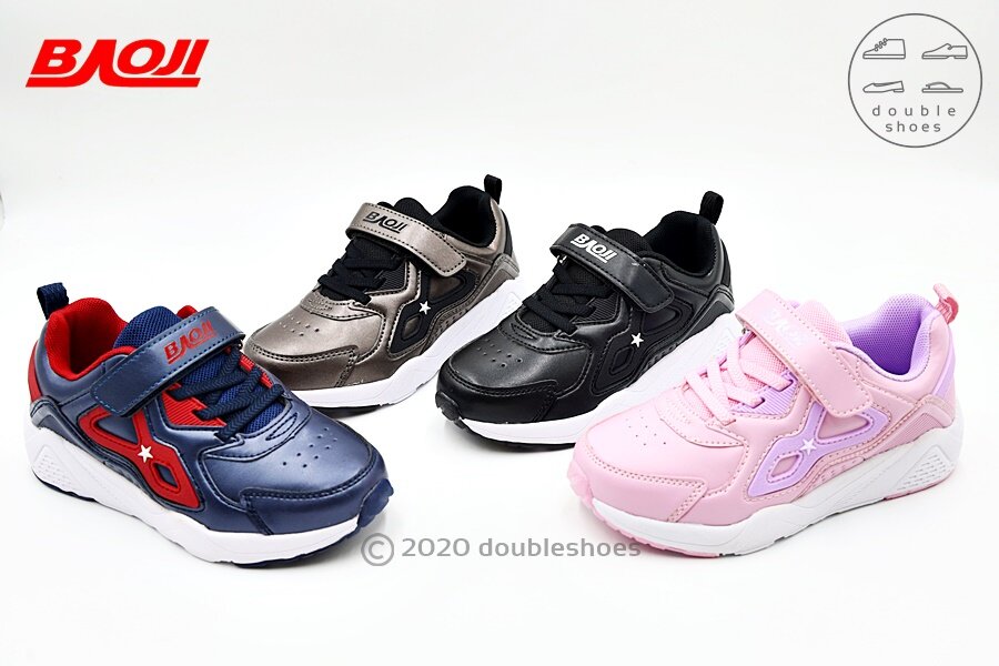 BAOJI ของแท้ 100% รองเท้าผ้าใบเด็ก รองเท้าวิ่ง รุ่น GH835 (ดำ/ บรอนซ์/ น้ำเงิน/ ชมพู) ไซส์ 31-36