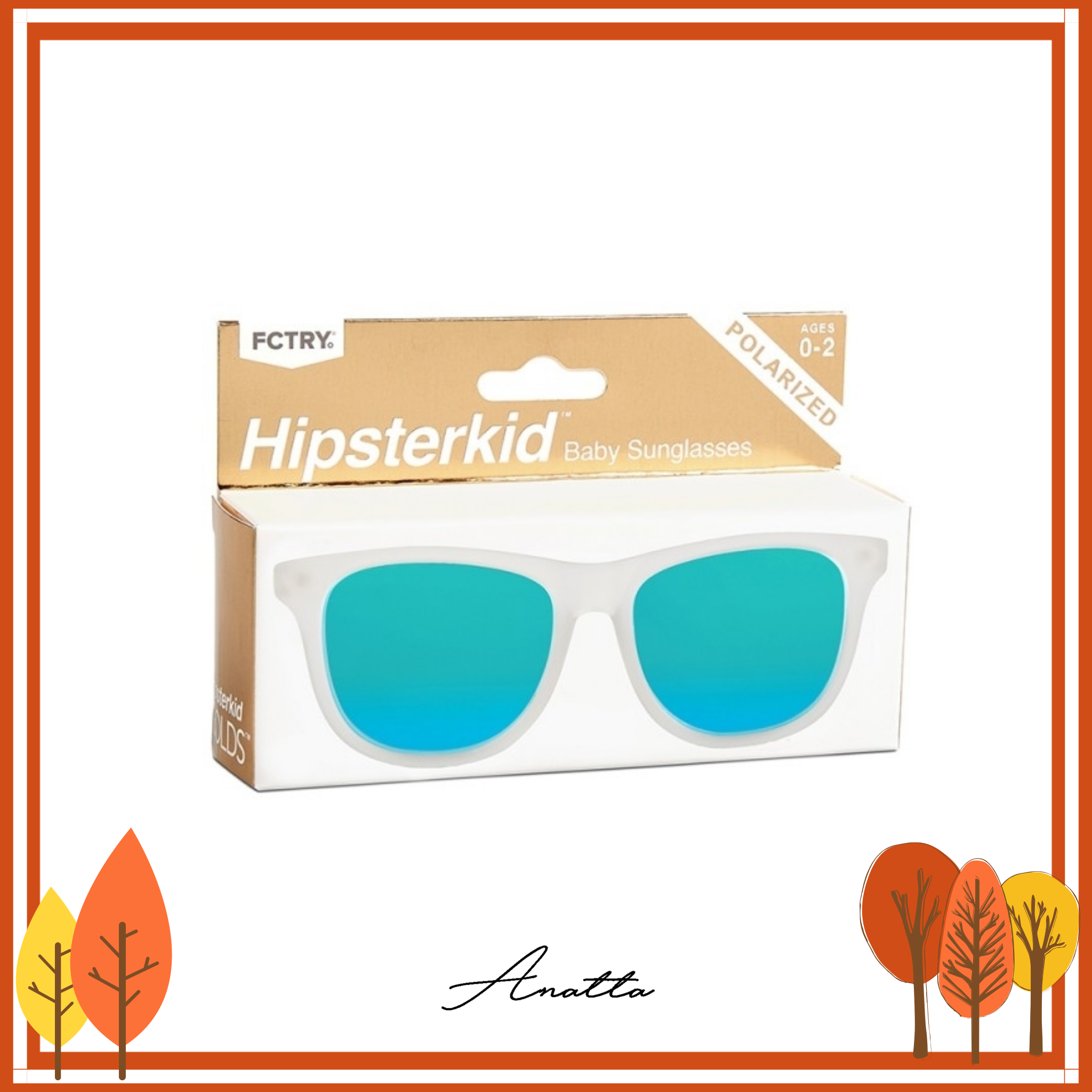 ANATTA Hipsterkid แว่นกันแดดเด็ก สี Frost แว่นเด็ก Age 0-2, 3-6