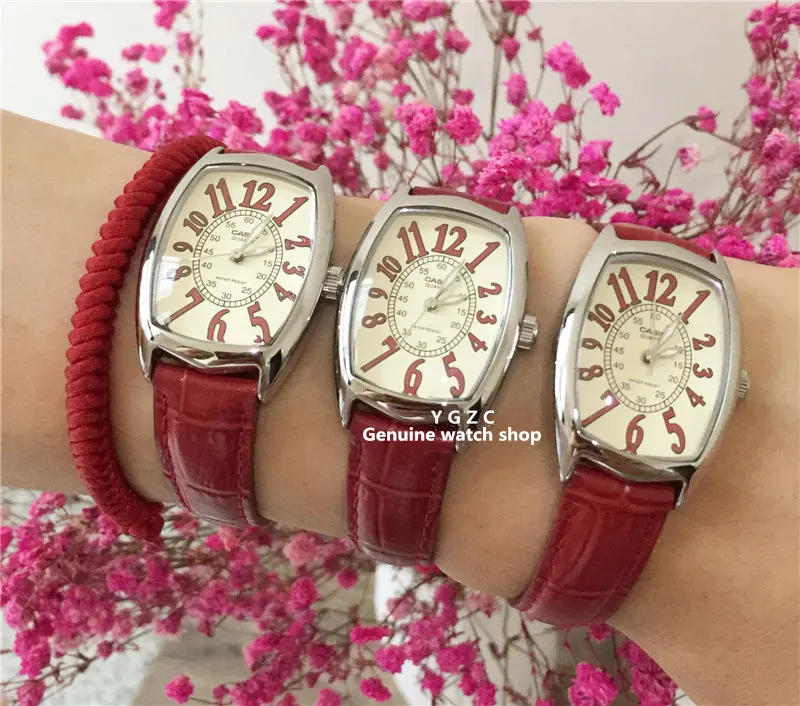 ภาพหน้าปกสินค้าCasio Watch นาฬิกา 100% นาฬิกาสีแดงเล็กน้อย นาฬิกาควอตซ์กันน้ำสำหรับสุภาพสตรี LTP-1208E-9B2 จัดส่งพร้อมกล่องคู่มือใบประกันศูนย์CMG 1ปี % จากร้าน Watch.store บน Lazada