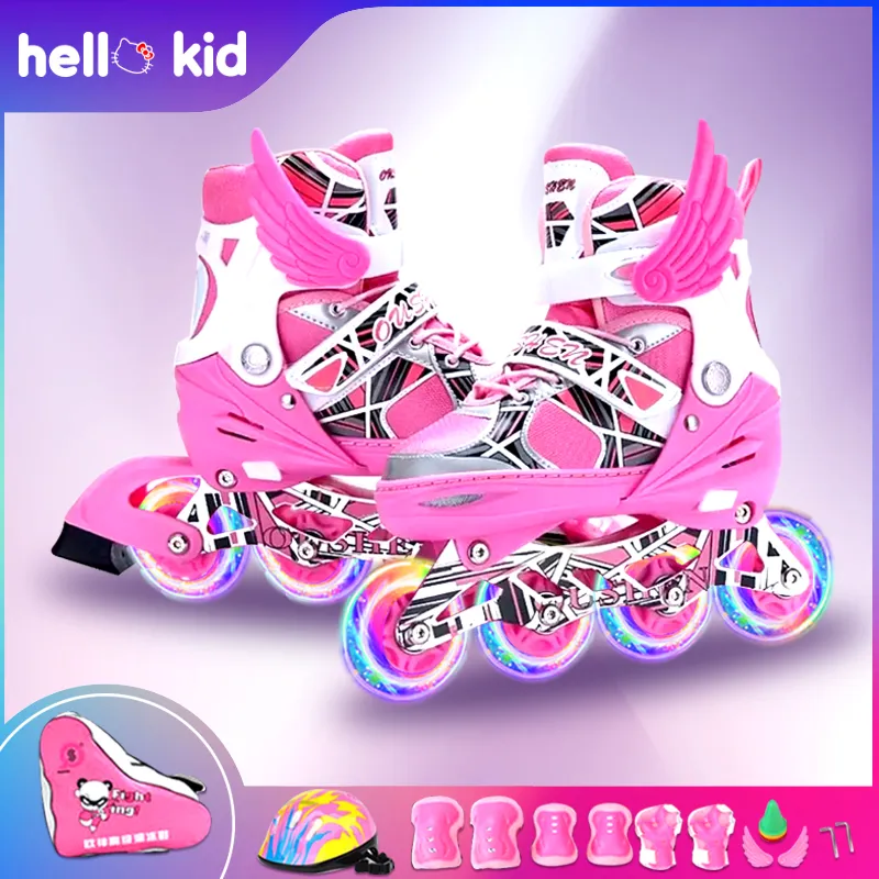 In-line Skate Roller Blade Skate PINK Free! รองเท้าสเก็ต โรลเลอร์เบลด  (s 31-34) (m 35-38) (L 39-42)