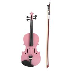 1/8 Kích thước Bóng Âm Violin Fiddle với Ốp Lưng Nơ Nhựa Thông Dụng Cụ Âm Nhạc