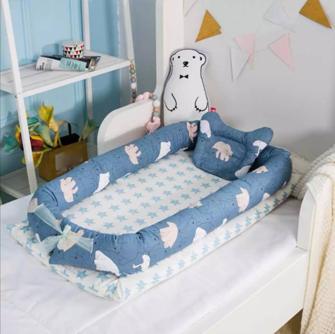 ชุดเครื่องนอนในเปลเปลนอนแบบพกพาเตียงราวกั้นถุงนอนเด็กแรกเกิดเปลพับรั้วป้องกัน มีสินค้าพร้อมส่งค่ะ