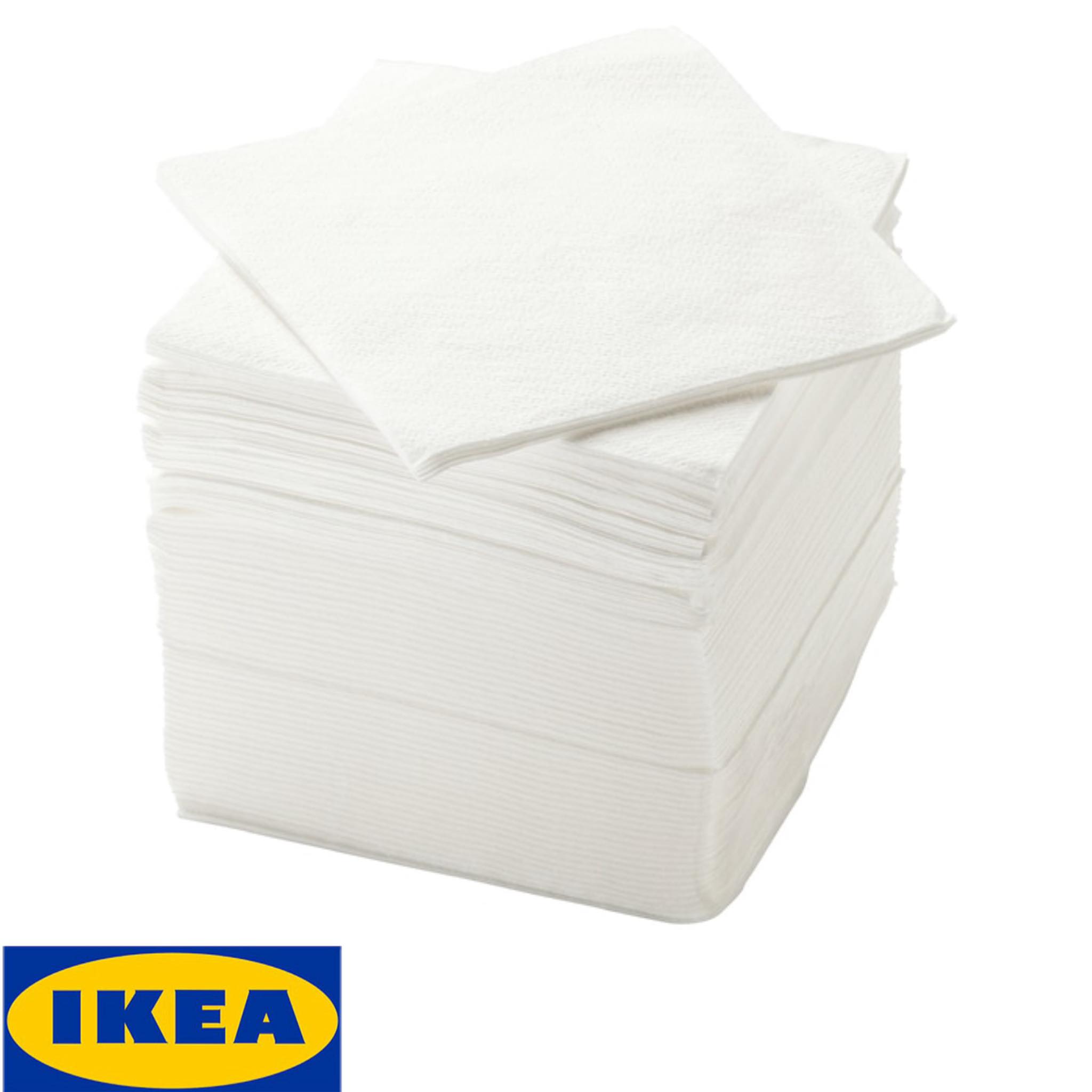 IKEA ของแท้ STORÄTARE สโตแรทาเร กระดาษเช็ดปาก, ขาว 30x30 ซม. 150 ชิ้น