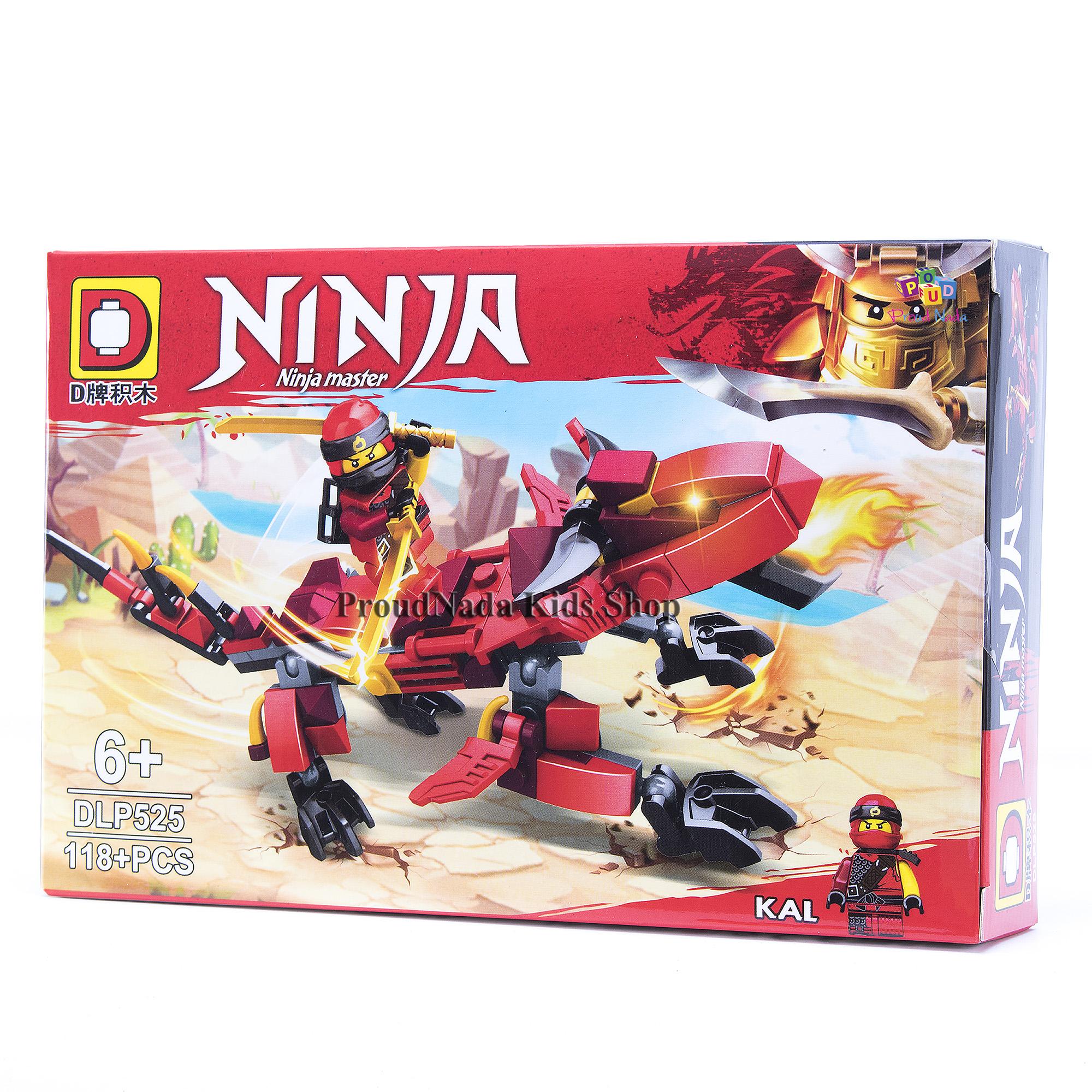 ProudNada Toys ของเล่นเด็กชุดตัวต่อเลโก้นินจามังกร DLP NINJA master DLP525 สี แดง