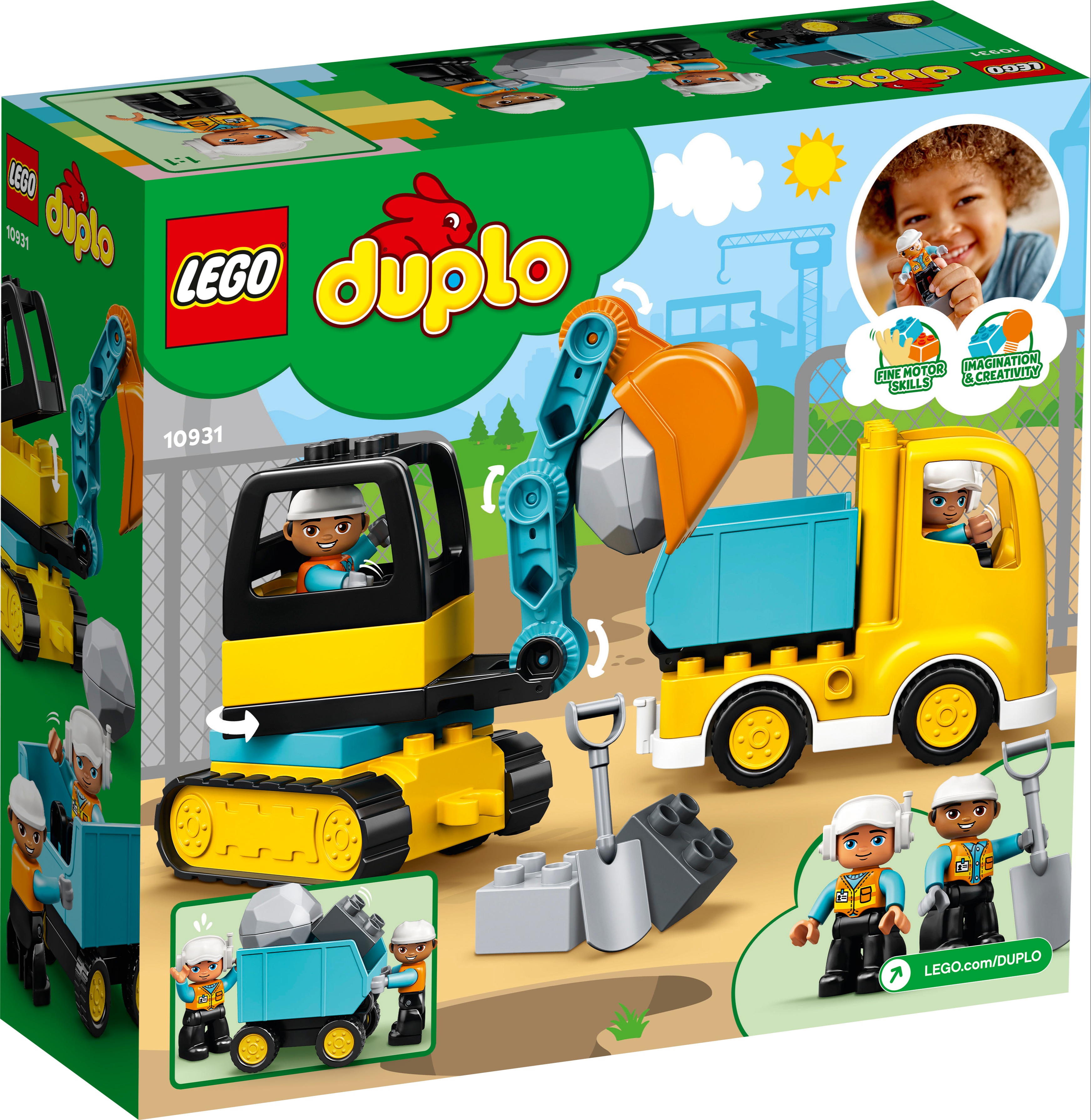 LEGO® DUPLO 10931 Truck & Tracked Excavator (20 Pieces) [ Kids Learning