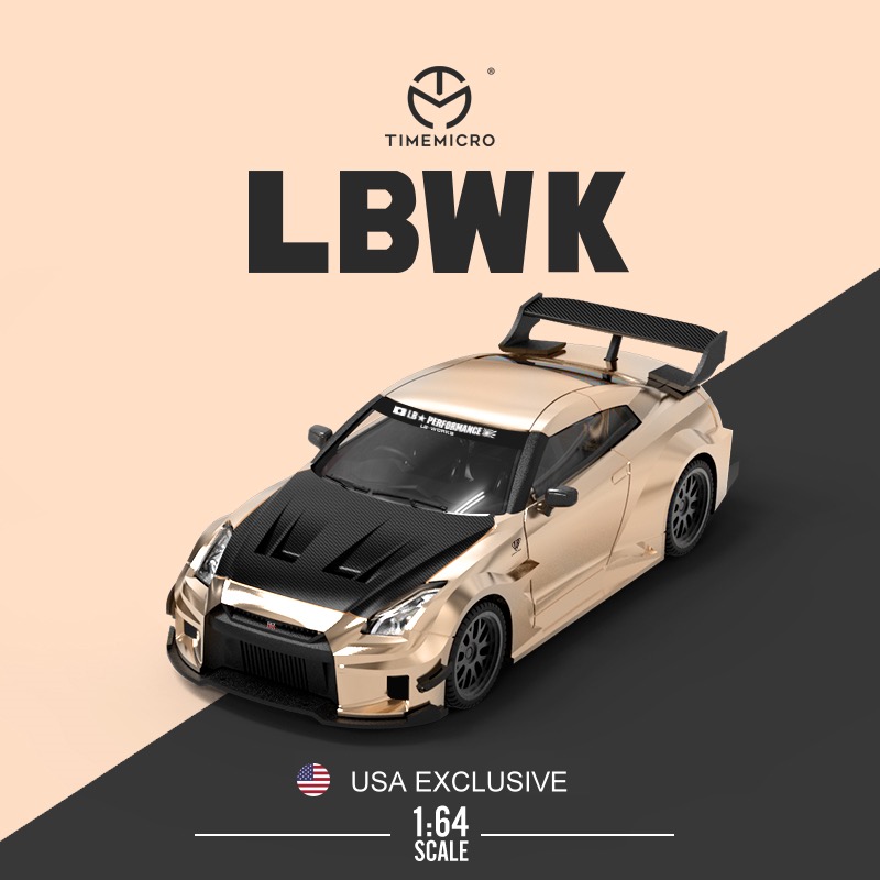 Time Mirco Dream 1:64โมเดลรถยนต์ Nissan R35 GTR LB 3.0จอแสดงผลยานพาหนะ ...