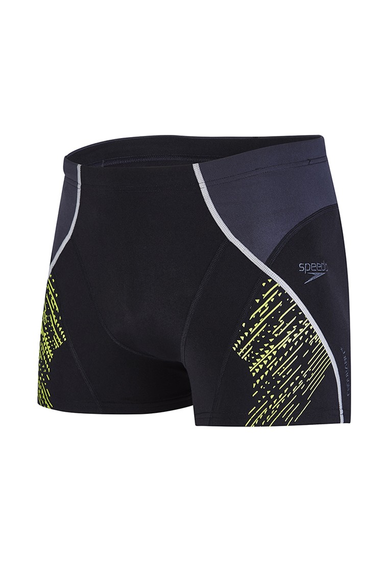 SPEEDO กางเกงว่ายน้ำผู้ชาย รุ่น Fit Panel Aquashorts 8-10862B733 สีดำ-เทา
