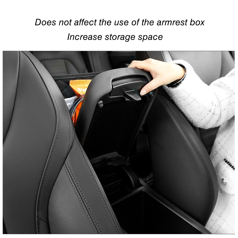 Leather Car Seat Back Organizer Bag Multi Function Storage Bag For