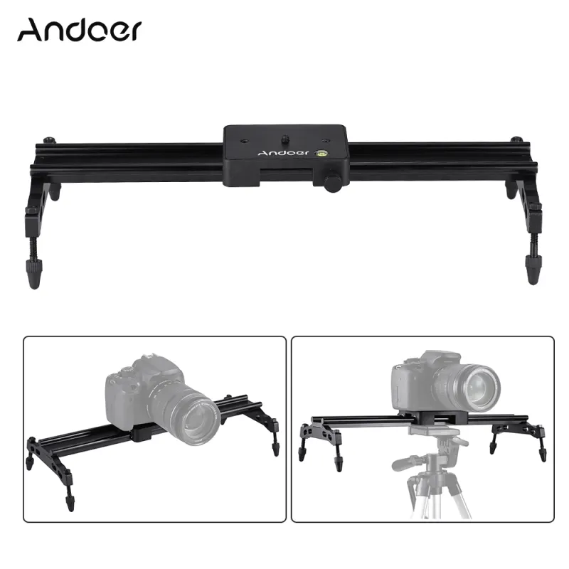 ภาพสินค้าAndoer 40 เซนติเมตร/15.7in แบบพกพาอลูมิเนียมอัลลอยด์กล้องติดตามดอลลี่เลื่อน S tabilizer ระบบรถไฟแม็กซ์โหลด 6 กิโลกรัม/1.3lb สำหรับ Ni-Kon CA-Non SO-NY DSLR กล้อง DV กล้องวิดีโอทำภาพยนตร์ จากร้าน Andoer บน Lazada ภาพที่ 1