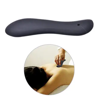 BELLE Black Bian Stone Massage Gua Sha Plate Tool Natural Health Scrape Therapy Cure