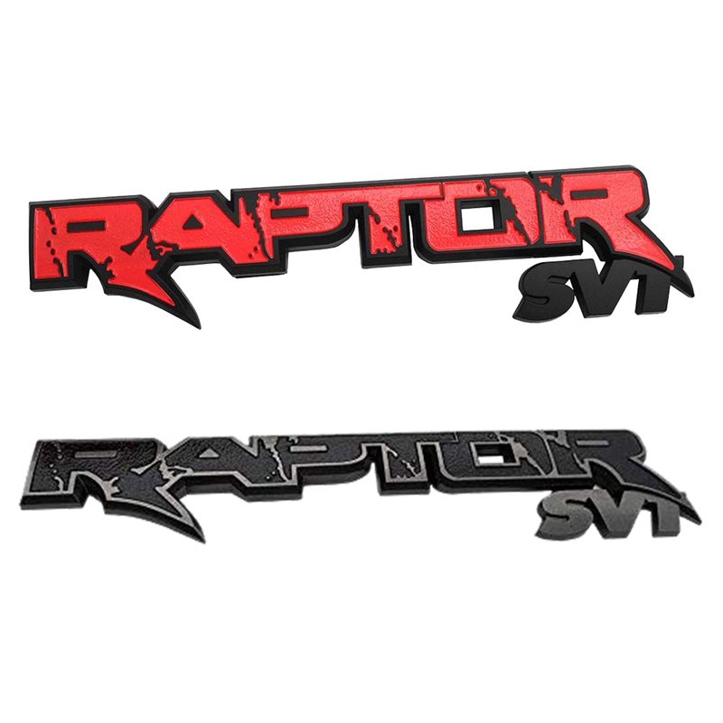 Car Rear Trunk Emblems Raptor SVT Emblem 3D Logo Tailgate Decal