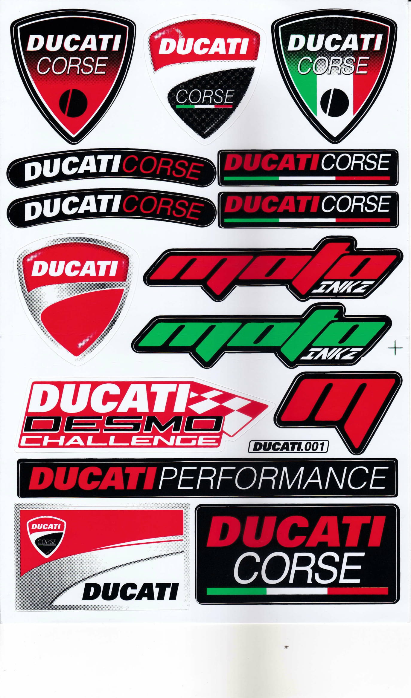 Hi eyesonme 1 แผ่น Ducati Corse  สติกเกอร์เซ็ด สำหรับรถ มอเตอร์ไซค์ รถแข่ง บิ็กไบค์ Ducati Corse sticker set for Motorcycles Racing Sports Big Bike