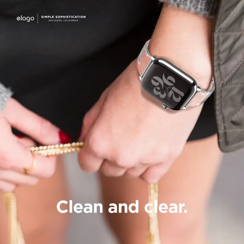 ภาพสินค้าelago Clear Apple Watch Strap for All Apple Watch series 1,2,3,4,5,6,7,8,SE,Ultra (38/40/41mm , 42/44/45mm) สายนาฬิกา จากร้าน elagoThailand บน Lazada ภาพที่ 3