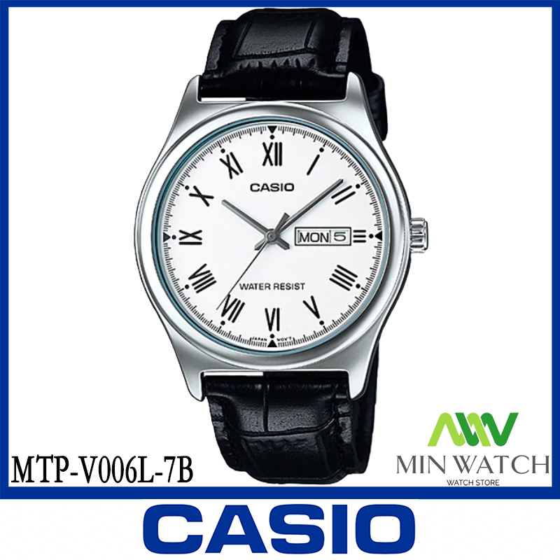 นาฬิกา Casio นาฬิกาข้อมือ ผู้ชาย สายหนัง รุ่นรุ่น MTP-V006L ประกันศูนย์CASIO1 ปี จากร้าน MIN WATCH