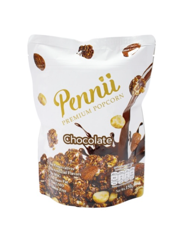 Pennii popcorn รส Chocolate (มีแมคคาดีเมีย และ แอลมอนด์ )