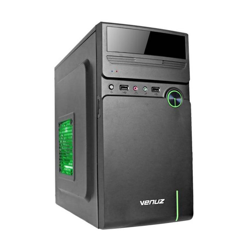 VENUZ micro ATX Computer Case VC K1 – Black/Green