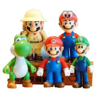 Super Mario Bros Action Figures Toys Mario Bros Luigi Odyssey Figures Mario Bros Action Figures Mario PVC Toy Anime Figure Model thumbnail