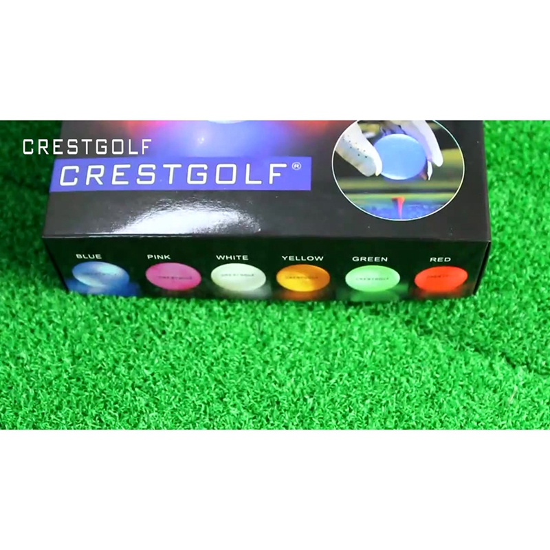 CRESTGOLF Golf Night Light Ball High Elasticity Night Led Always Bright Flash Practice Ball Game Ball 6 Colors/Set