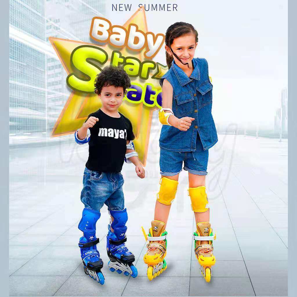 KIDDY MALL A20 รองรองเท้าสเก็ตเด็ก รองเท้าอินไลน์สเก็ตIn-line Skateโรลเลอร์สเกต รองเท้าสเก็ตสำหรับเด็กของเด็กหญิงและชาย โรลเลอร์สเกต size S M L ล้อมี