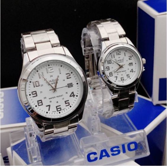 นาฬิกา Casio คู่รัก หน้าเลขครบ ครบสี แถมผ้าเช็ด+เซ็ตเวลา