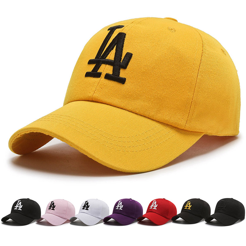 หมวกแก๊ปเบสบอล ปัก LA (มี 6 สี) หมวกแก๊ป หมวกกันแดด หมวกกีฬา