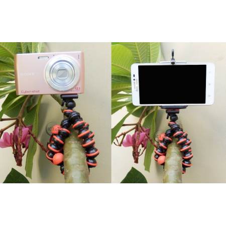 1Choice ขาตั้งกล้อง ขาตั้งมือถือ หนวดปลาหมึก 3 ขา Gorillapod Octopus Flexible Leg Mini Tripod ขนาดเล็ก (สีแดง)