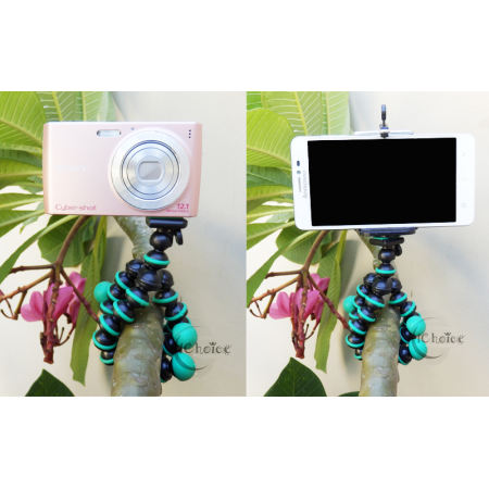 1Choice ขาตั้งกล้อง ขาตั้งมือถือ หนวดปลาหมึก 3 ขา Gorillapod Octopus Flexible Leg Mini Tripod ขนาดเล็ก (สีเขียว)