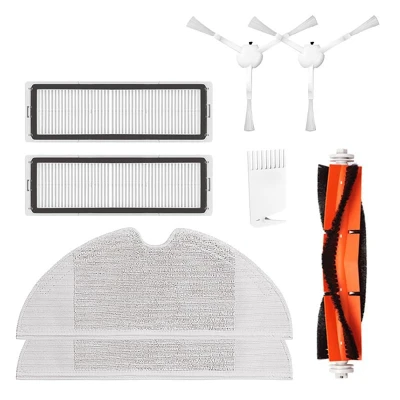 8PCS Hepa Filter Main Brush Mop Cloth Replacement Kits for Xiaomi Mijia 1C 2C / STYTJ01ZHM Robot Vacuum Cleaner Parts