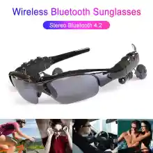 ภาพขนาดย่อของภาพหน้าปกสินค้าSmart Glasses แว่นกันแดดบูลทูธ Bluetooth ฟังเพลงมีหูฟังในตัว รับสาย/วางสาย รุ่น รองรับทั้ง Android และ iOS จากร้าน DaDa Nature Life บน Lazada ภาพที่ 4