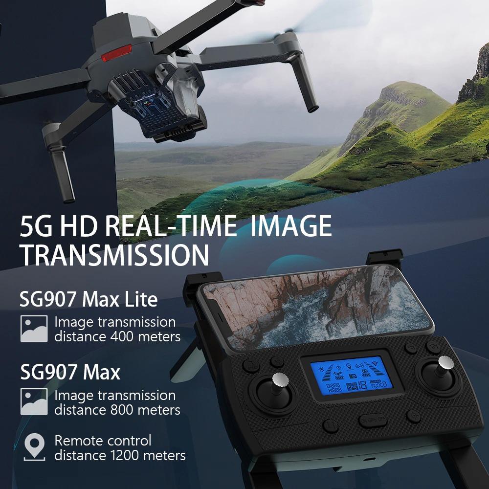 Drone & Battery【ZLRC SG907 MAX 】ระดับมืออาชีพ 4K โดรน with 3-Axis Gimbal GPS FPV 5G WIFI Brushless เครื่องบินเครื่องบินควบคุมระยะไกล