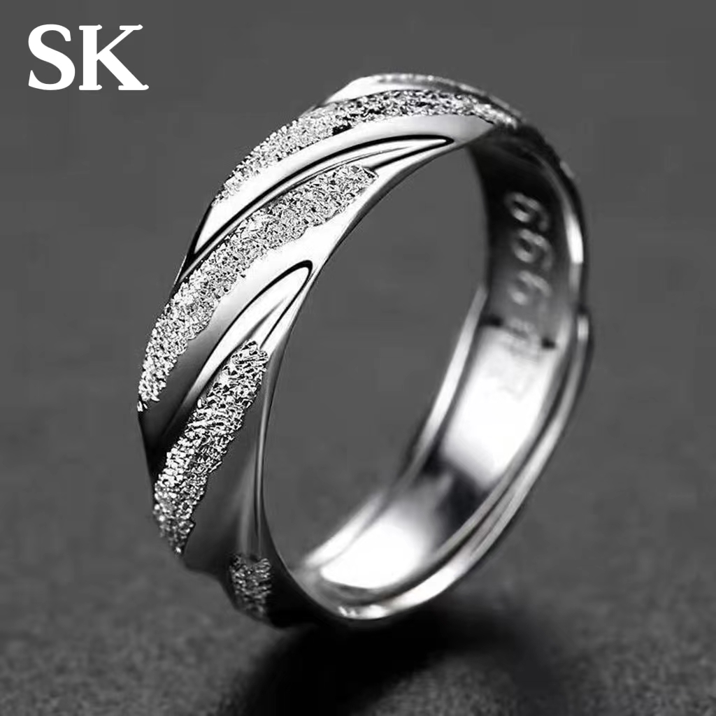 Sk Band Rings SK 999เงิน แหวน ผู้ชาย หรูหรา แนววินเทจ คุณภาพสูง Ring Unisex - MINI ...